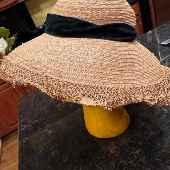 Vintage Straw Boater Hat - Evelyn Lucaya Puerto Rico, Miami, Grand Bahama main image 5